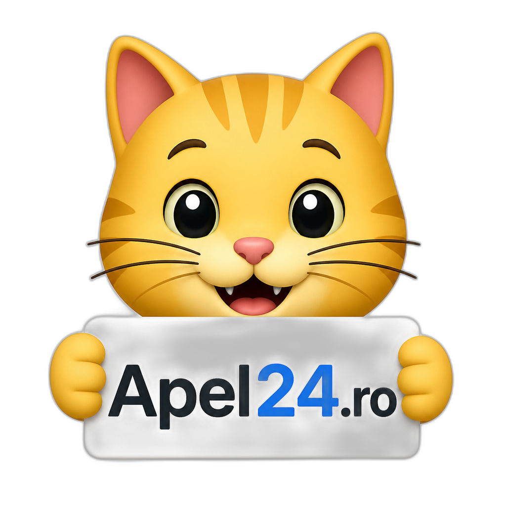 Pisica face reclama saitului Apel24.ro - AI generated emoji