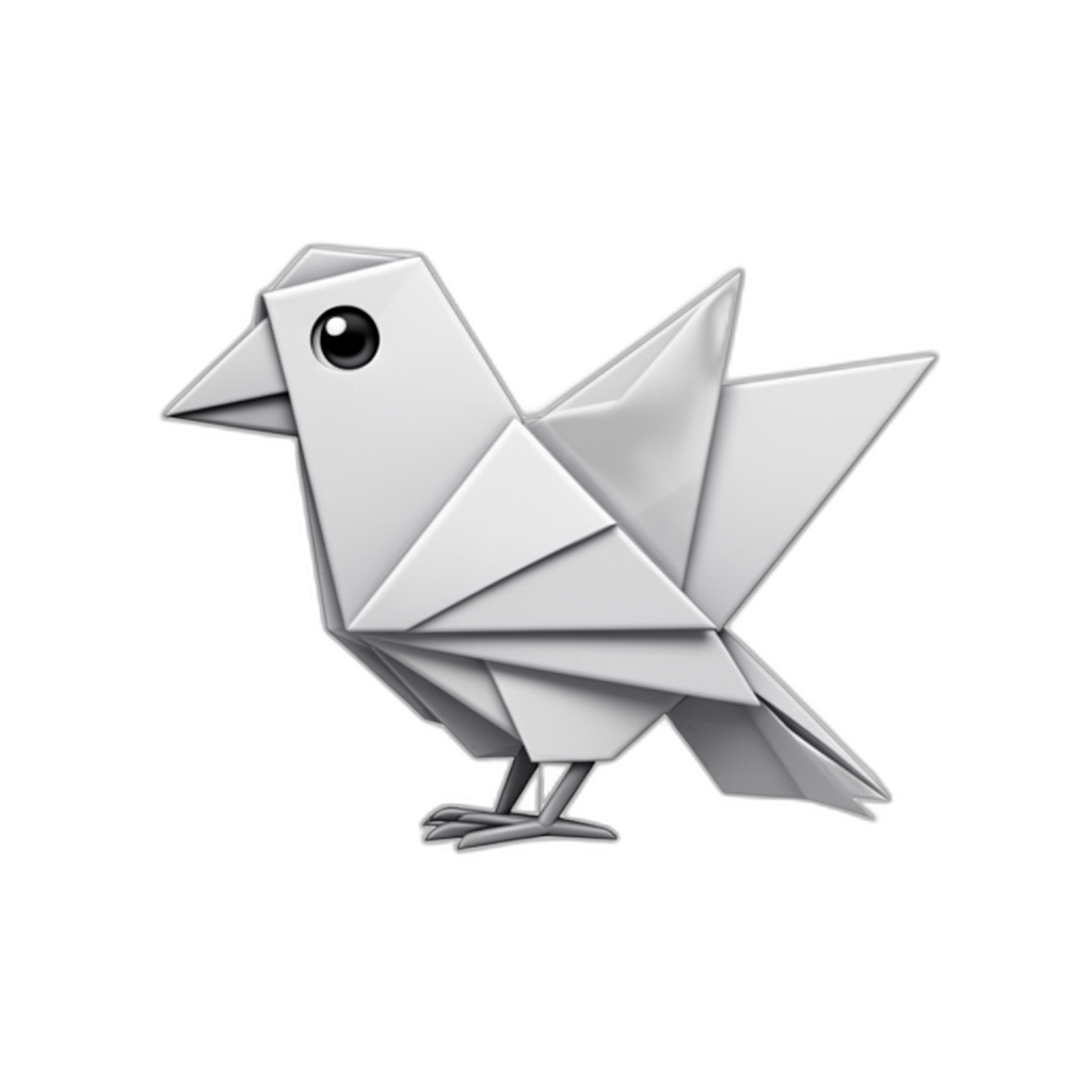 oiseau en origami - AI generated emoji