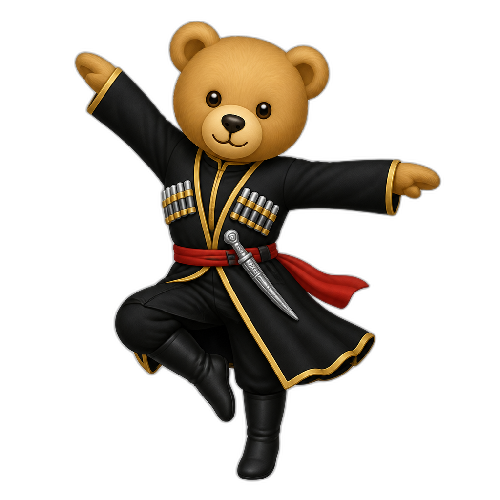 Create a Teddy bear who is a Adjara Dancer (any fur color) - AI generated emoji