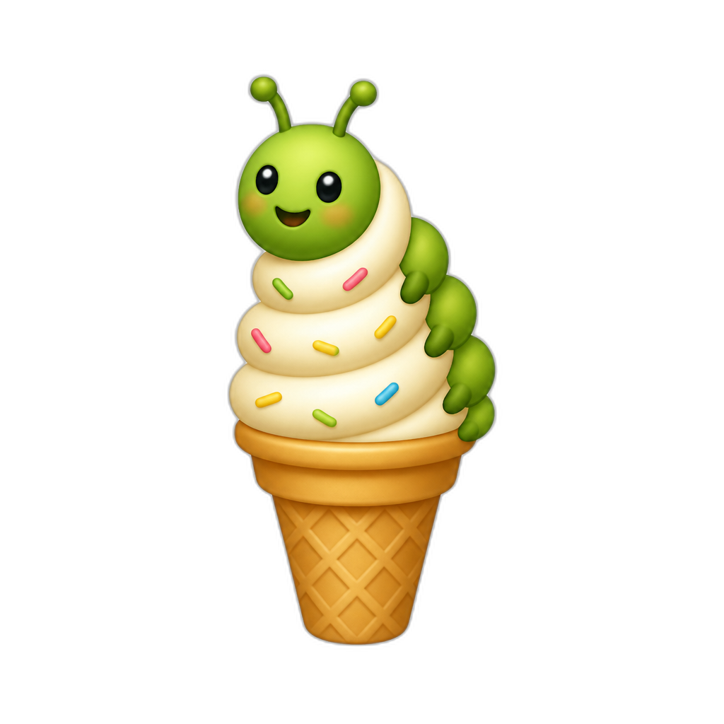 🐛+🍦 - AI generated emoji