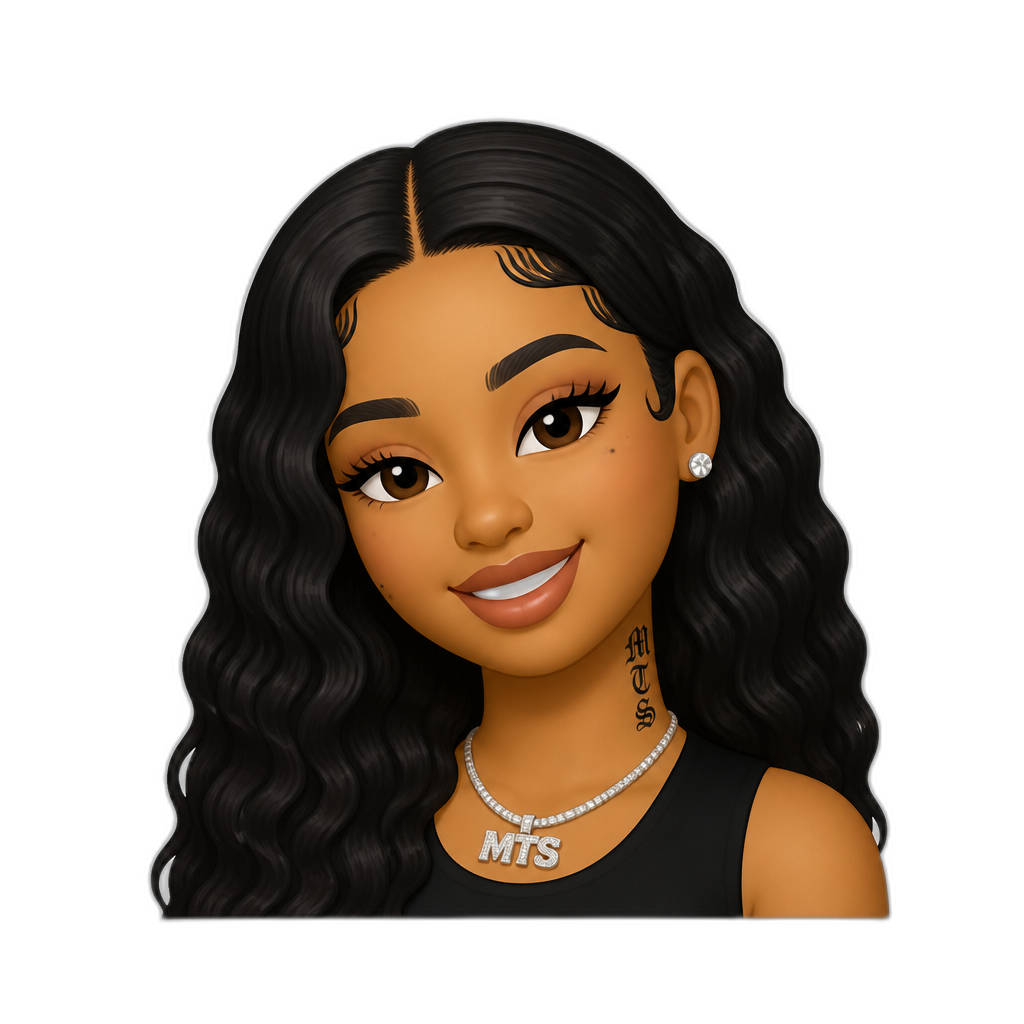 Mariah The Scientist smiling - AI generated emoji