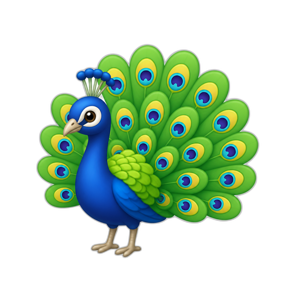 peacock - AI generated emoji