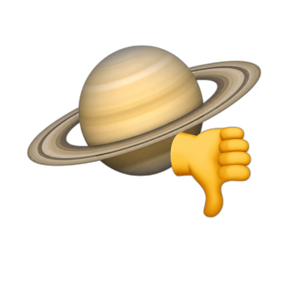 saturn is bad - AI generated emoji