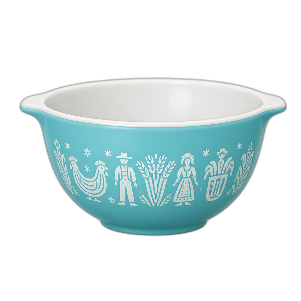 Vintage Pyrex Bowl - AI generated emoji