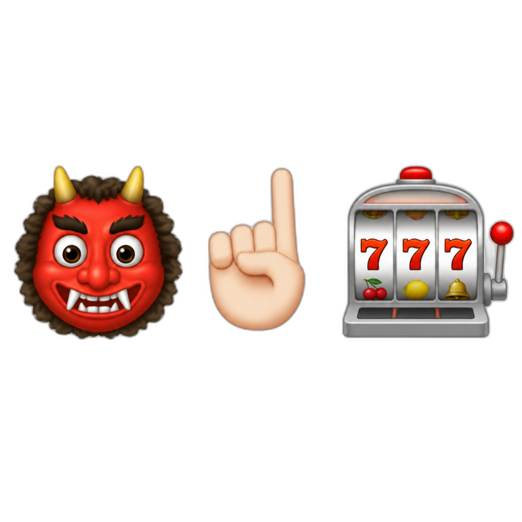 👹👆🏻🎰 - AI generated emoji