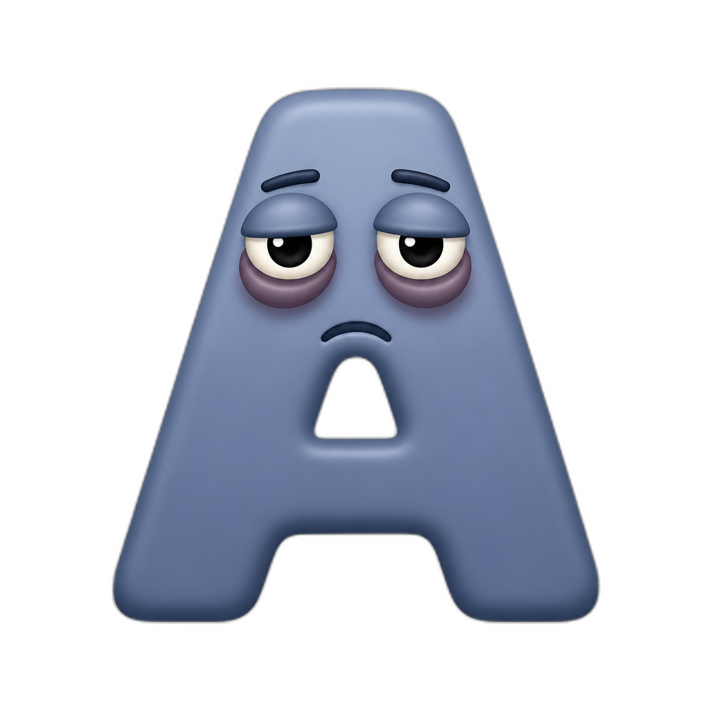 A emoji that is a samsung version and with bags undery eyes - AI generated emoji