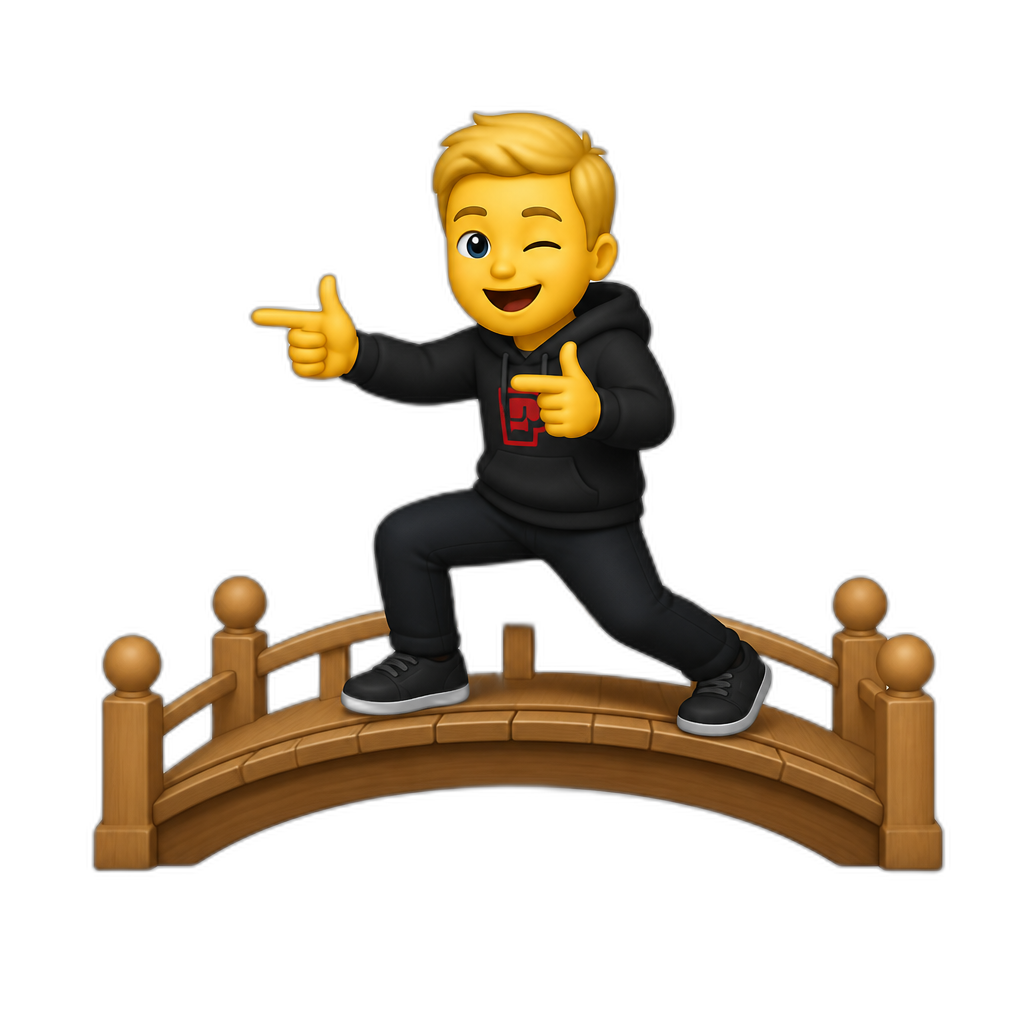 pew die pie on the bridge - AI generated emoji