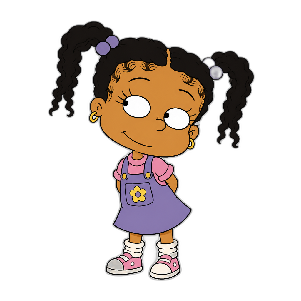 Mariah The Scientist as a little girl in Rugrats, light brown skin - AI generated emoji