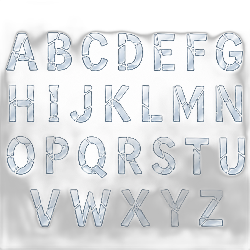 Brokenglassalphabet - AI generated emoji
