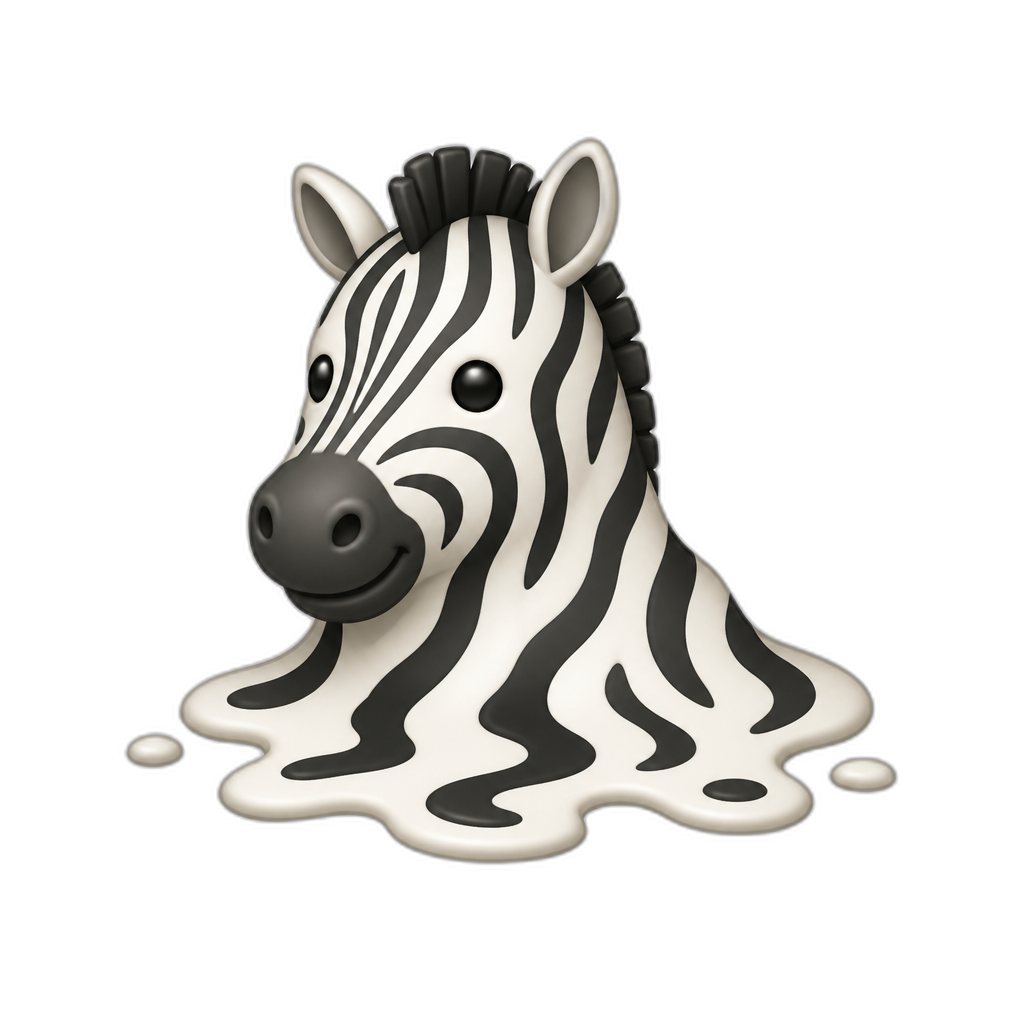 🫠+🦓 - AI generated emoji