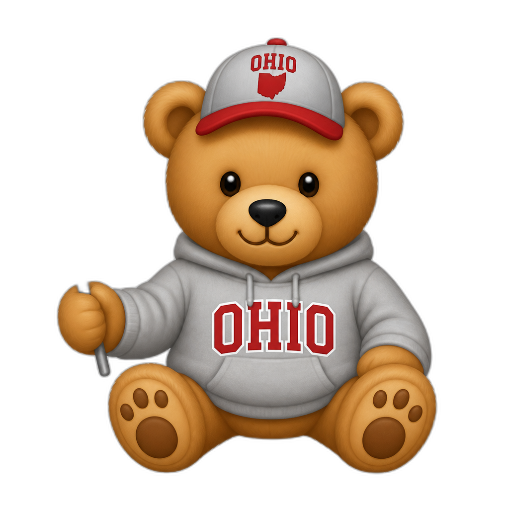 Create a Teddy bear who is a Ohioan - AI generated emoji