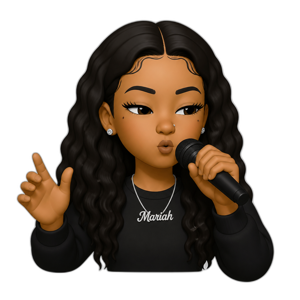 Mariah The Scientist beatboxing - AI generated emoji
