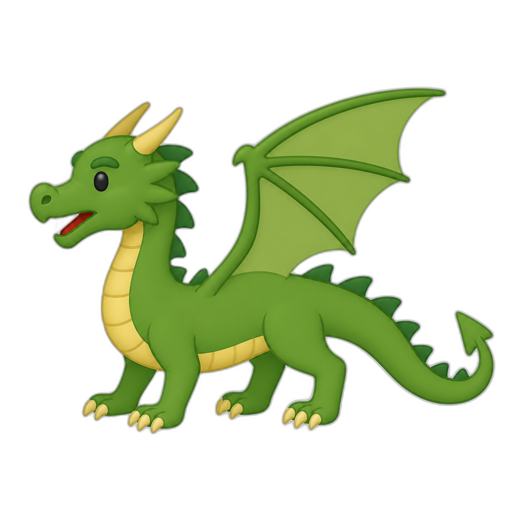 dragon flat - AI generated emoji