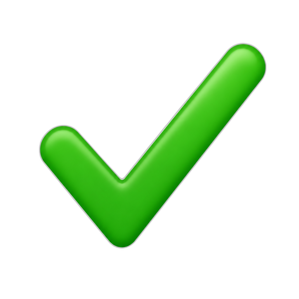 green checkmark - AI generated emoji