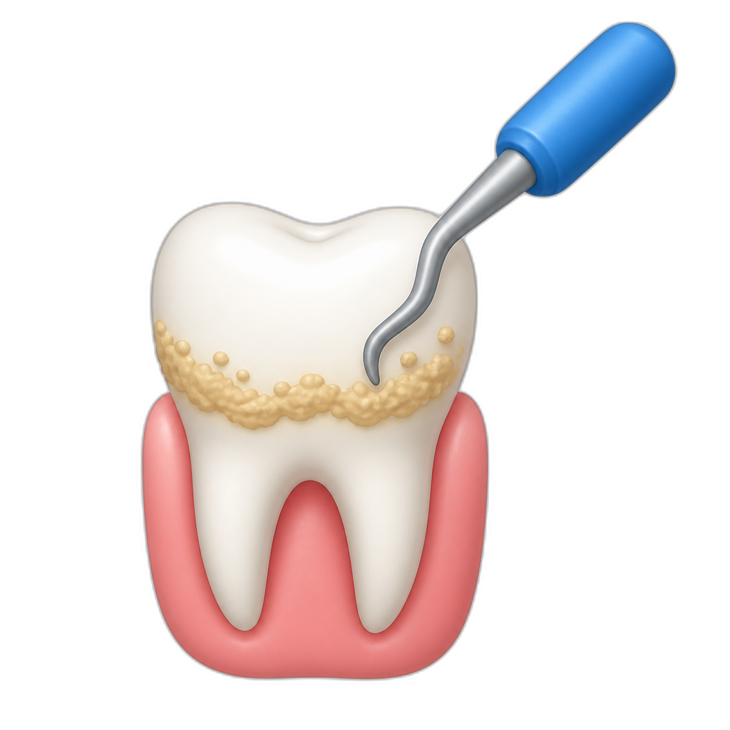 can you make a blue and grey emoji of a teeth removing calculus from the crown of the tooth (Supragingival) - AI generated emoji