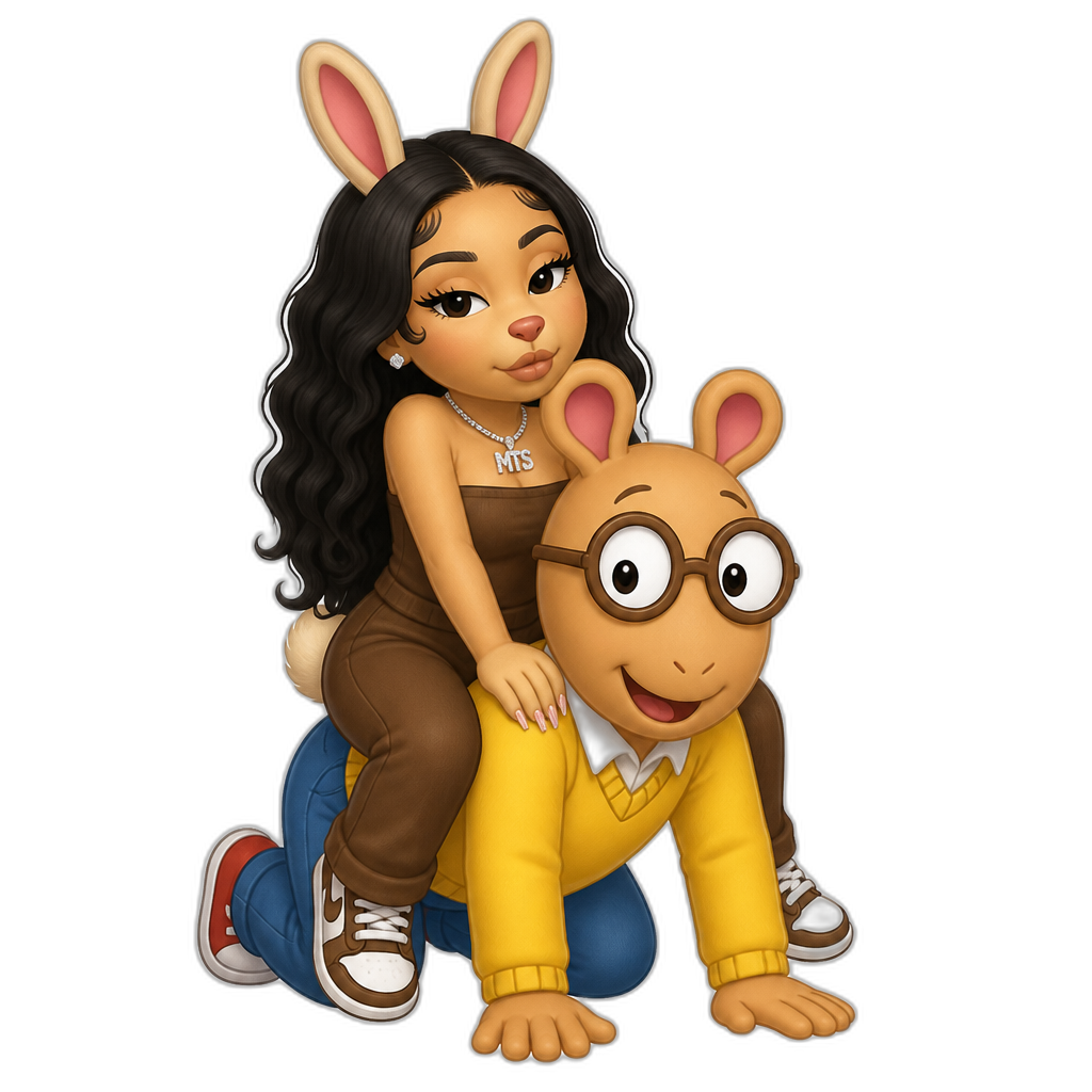 Mariah The Scientist as a rabbit on Arthur, anthro - AI generated emoji