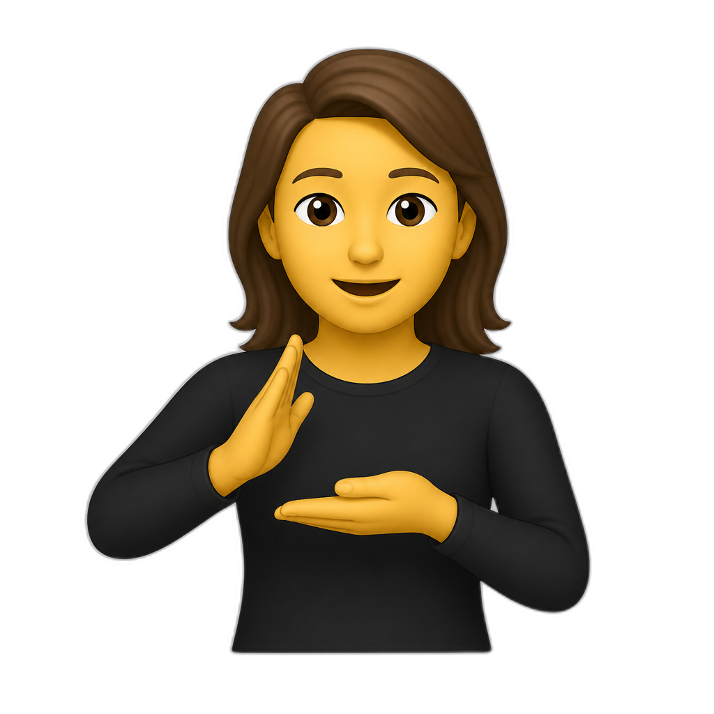 Deutsche Gebärdensprache Dolmetscher - AI generated emoji