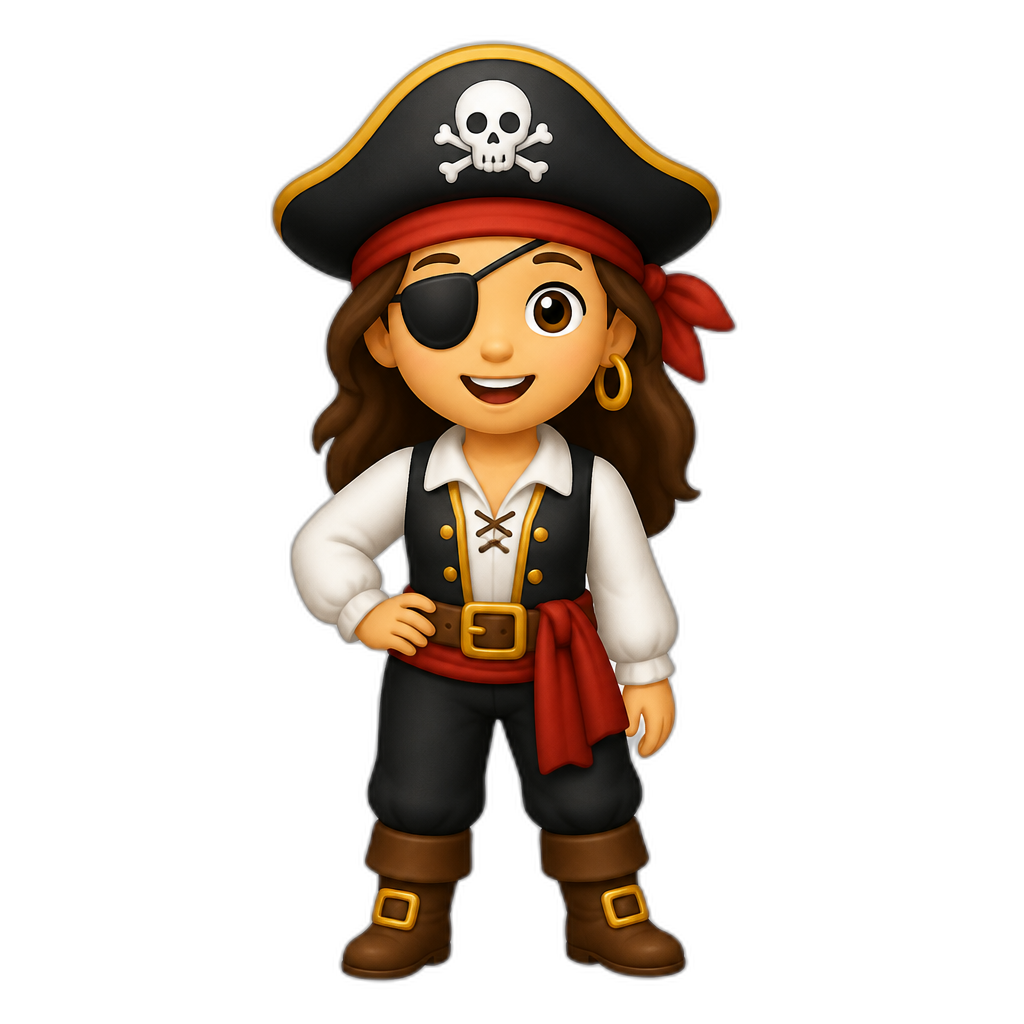 Girl pirate emojis - AI generated emoji