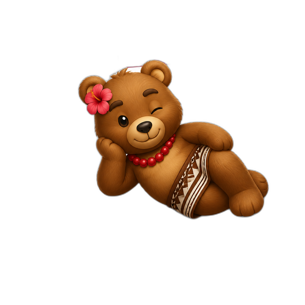 Create a Teddy bear who is a flirty American samoa on the magazine. different fur color - AI generated emoji