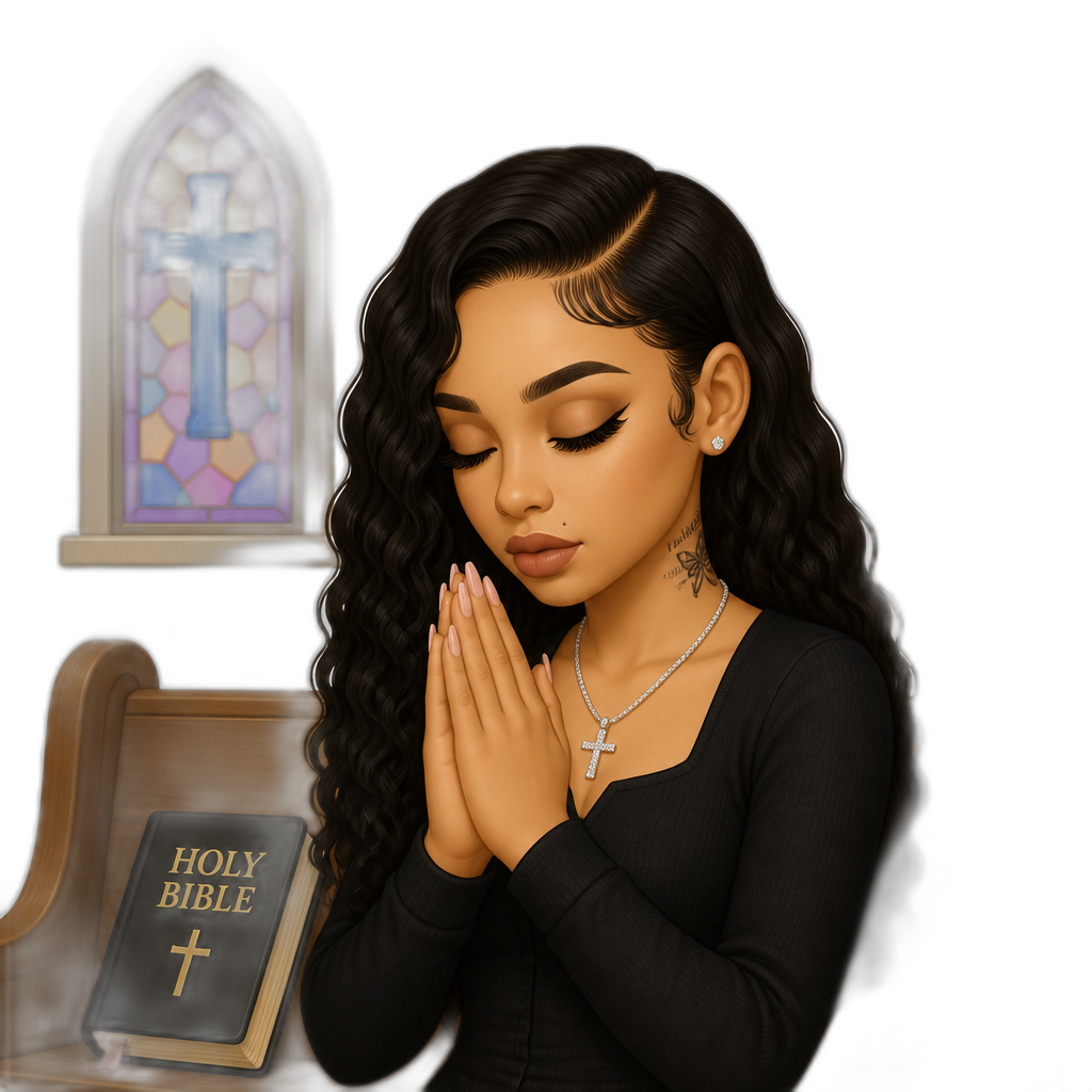 Mariah The Scientist at church - AI generated emoji