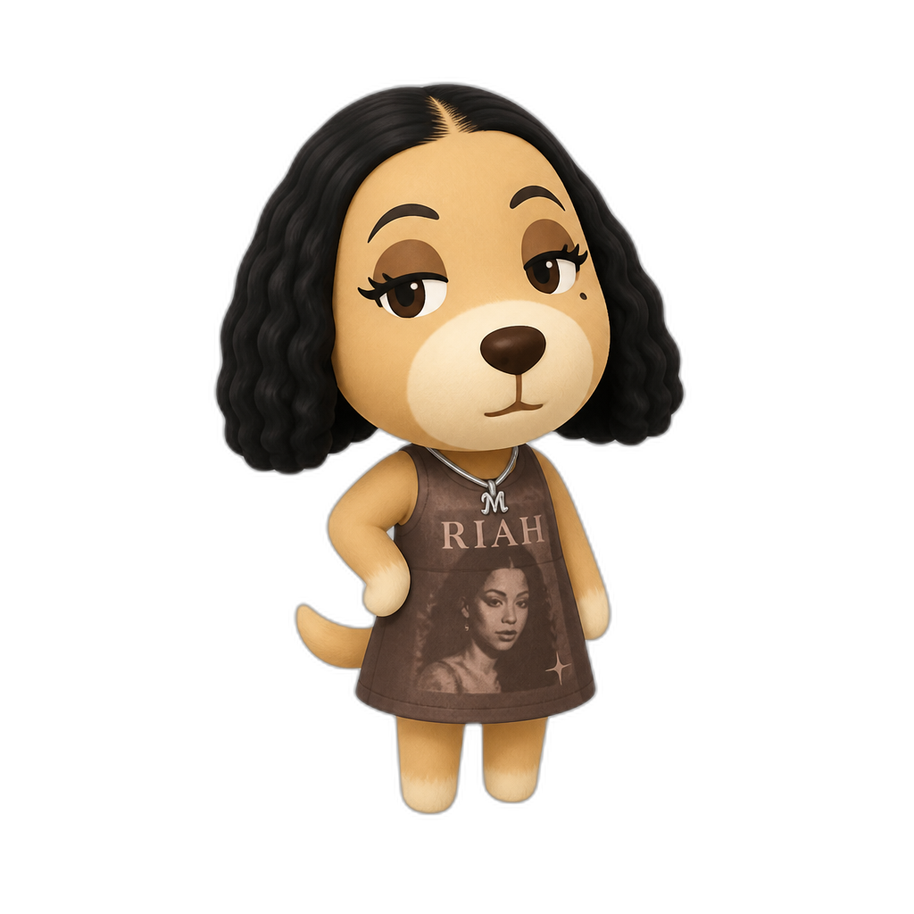 Mariah The Scientist as a Dog Villager - AI generated emoji