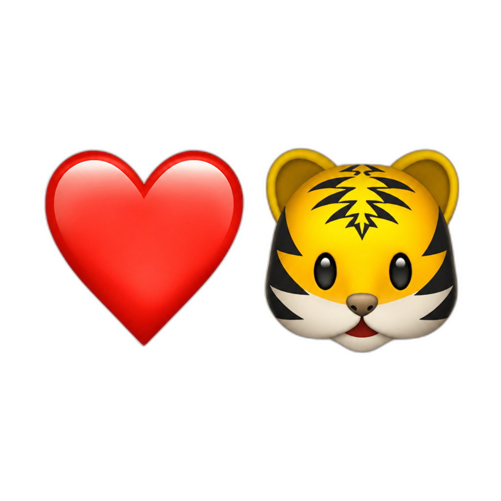 ❤️+🐯 - AI generated emoji