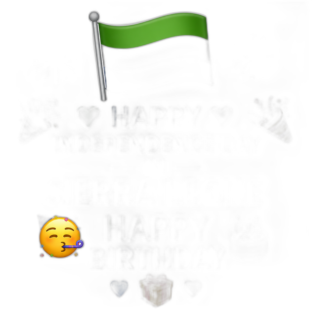 Independence Day in Sierra Leone Birthday - AI generated emoji