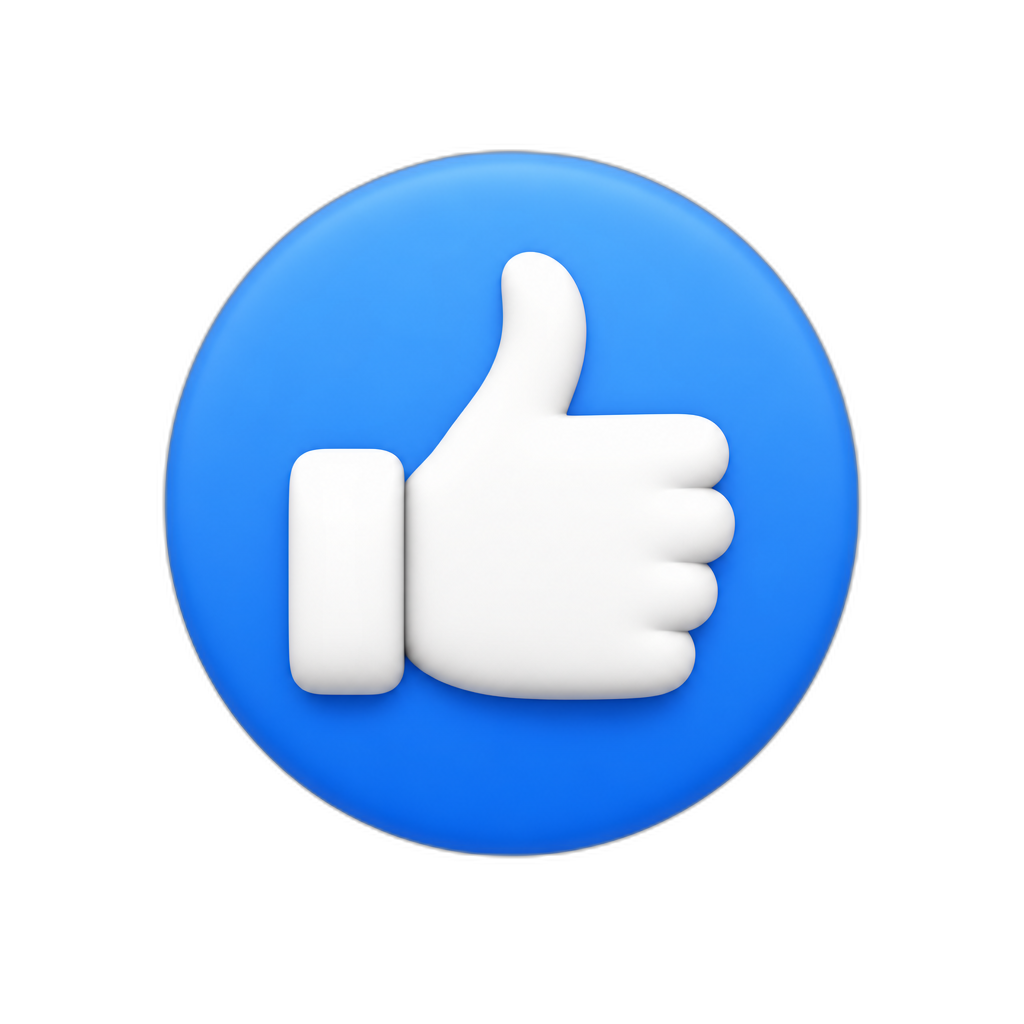 like blue button - AI generated emoji