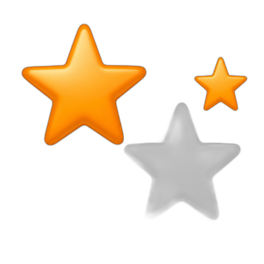 orange and white stars - AI generated emoji