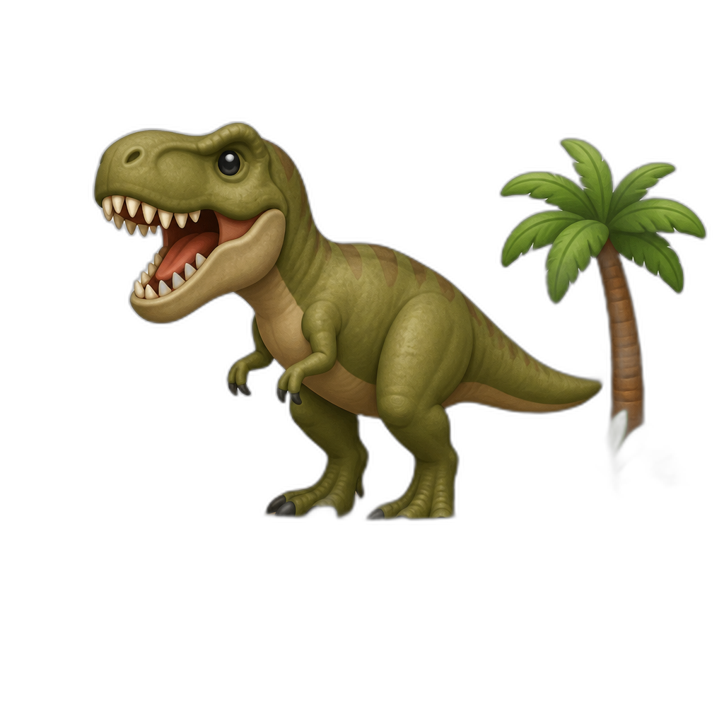 T rex in zoo - AI generated emoji