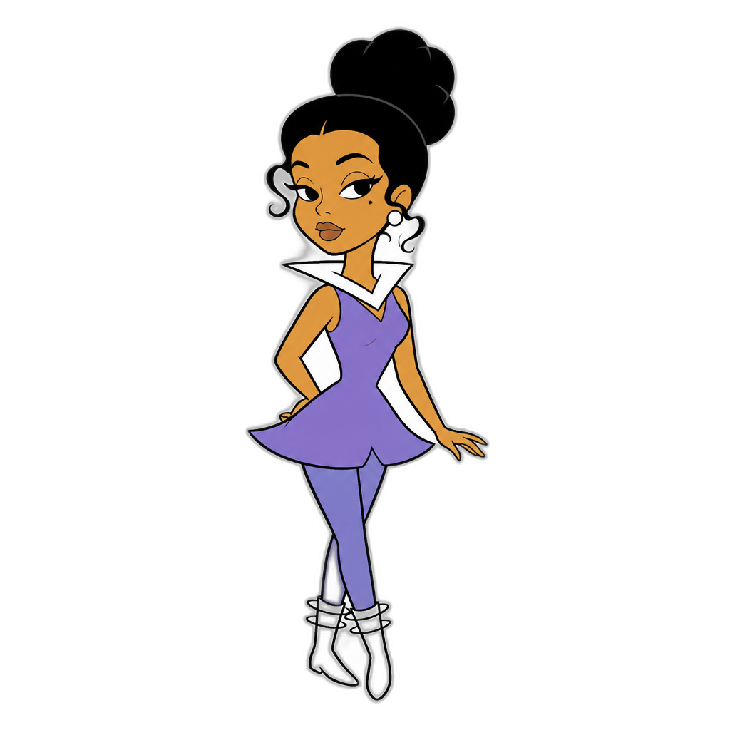 Mariah The Scientist in The Jetsons, Hannah Barbara cartoon style - AI generated emoji