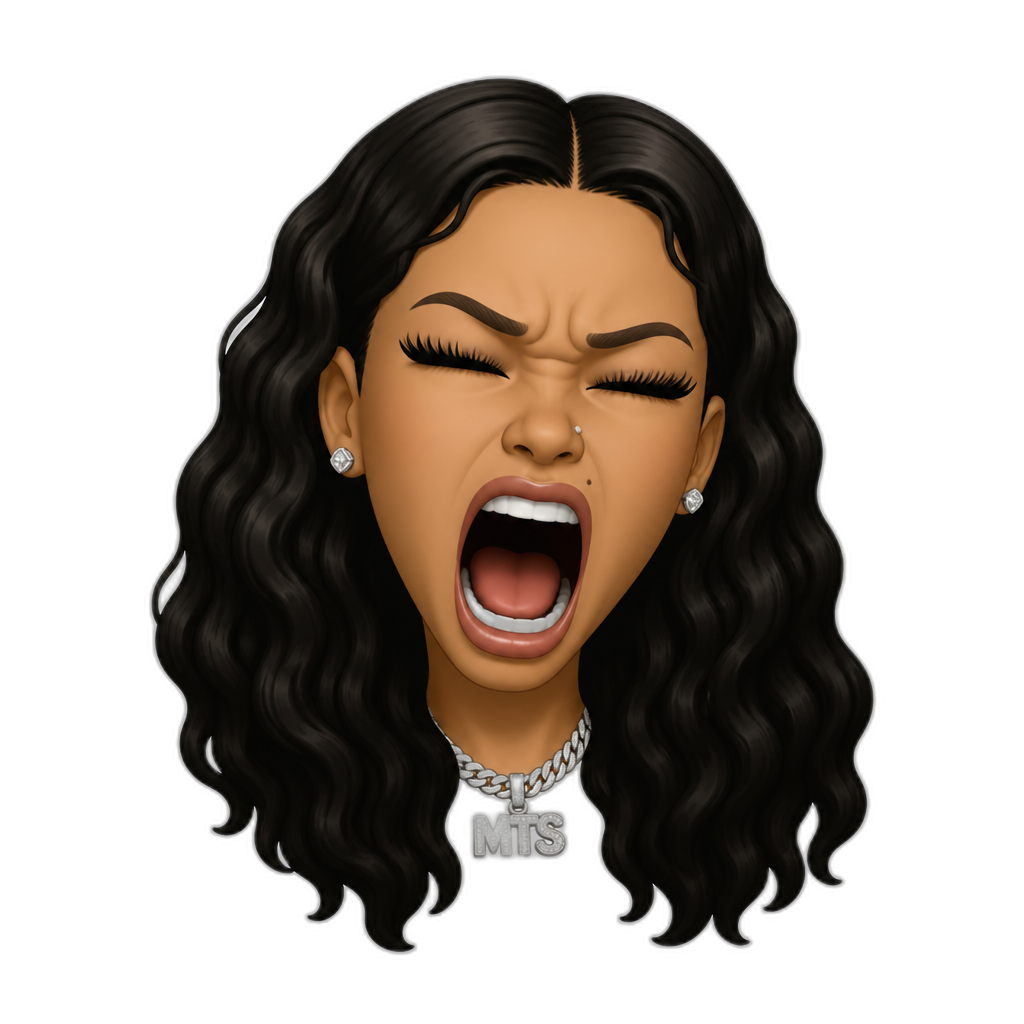 Mariah The Scientist screaming her head off - AI generated emoji