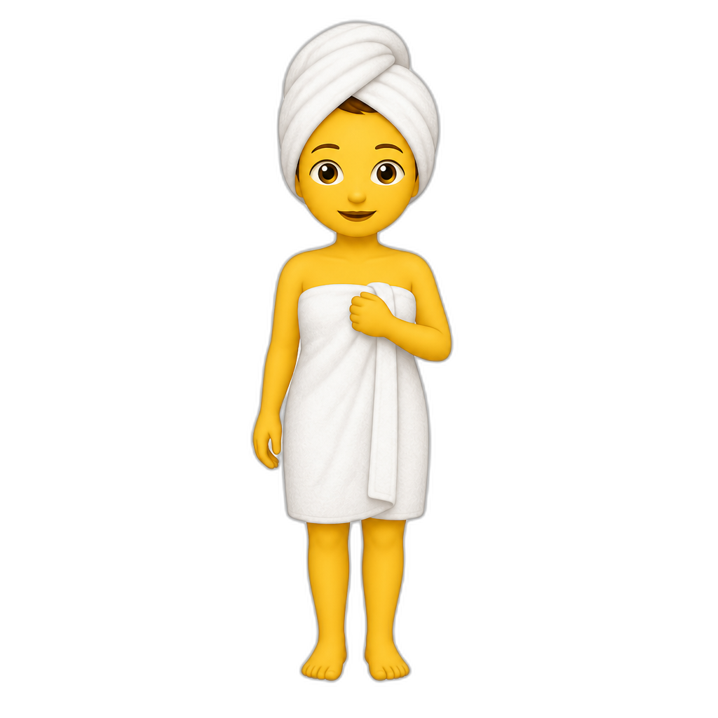 Towel wrapped - AI generated emoji
