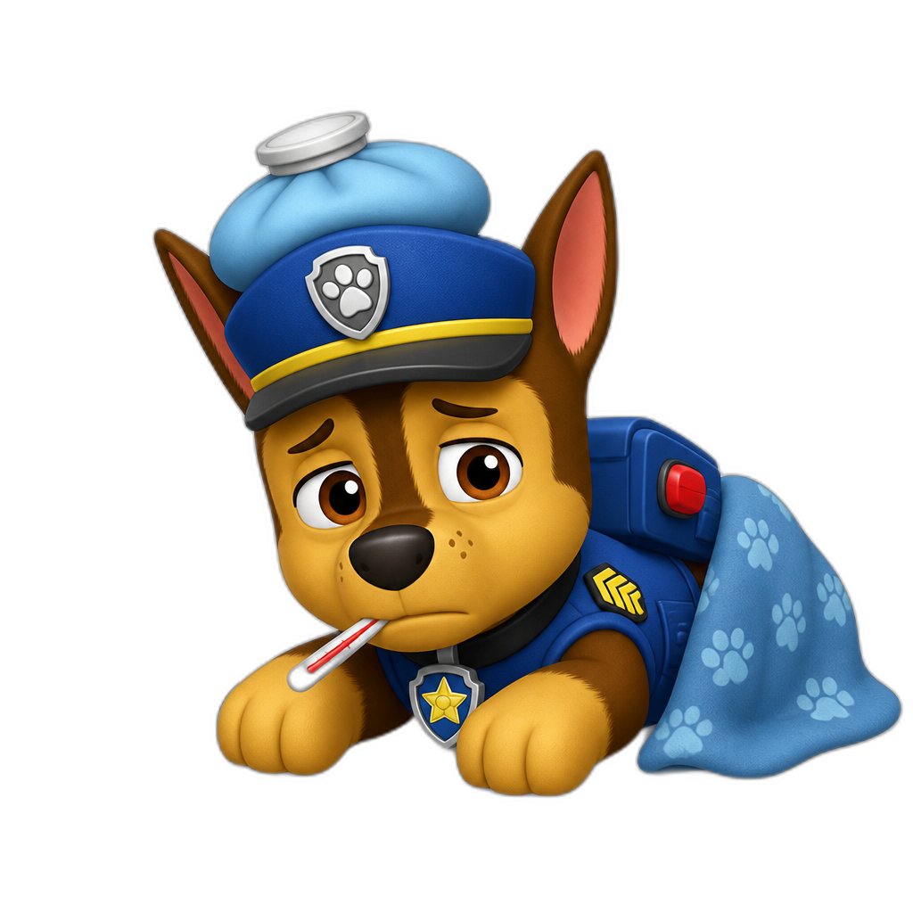 Paw patrol is sick - AI generated emoji
