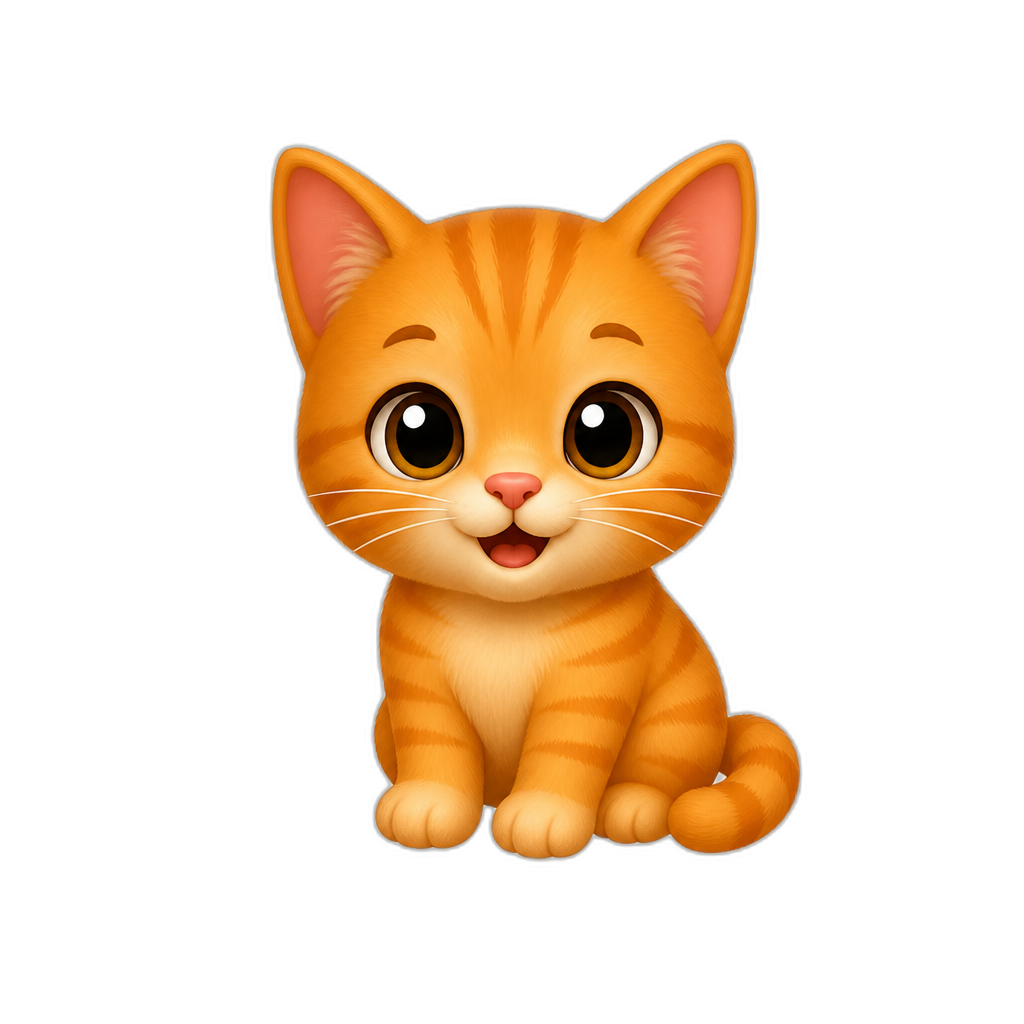 Gata roja bebé - AI generated emoji