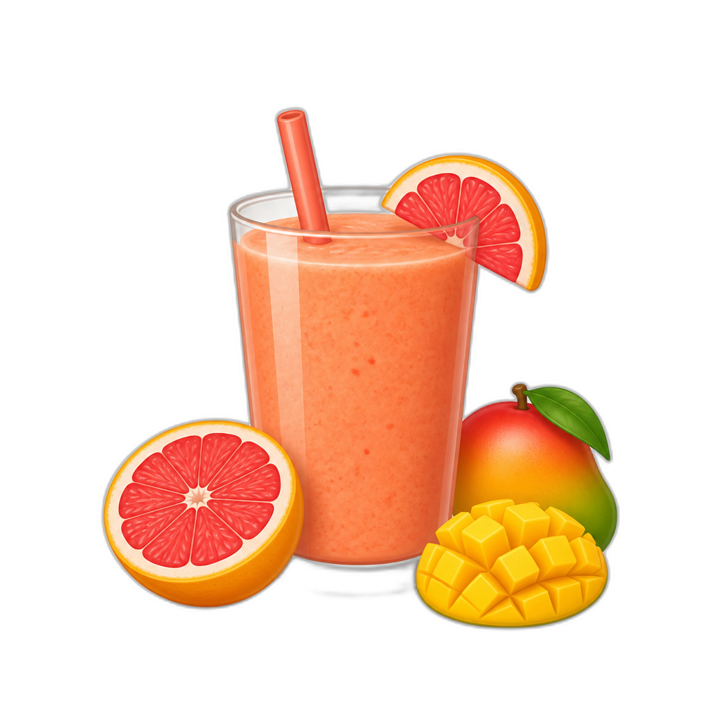 Grapefruit mango smoothie - AI generated emoji