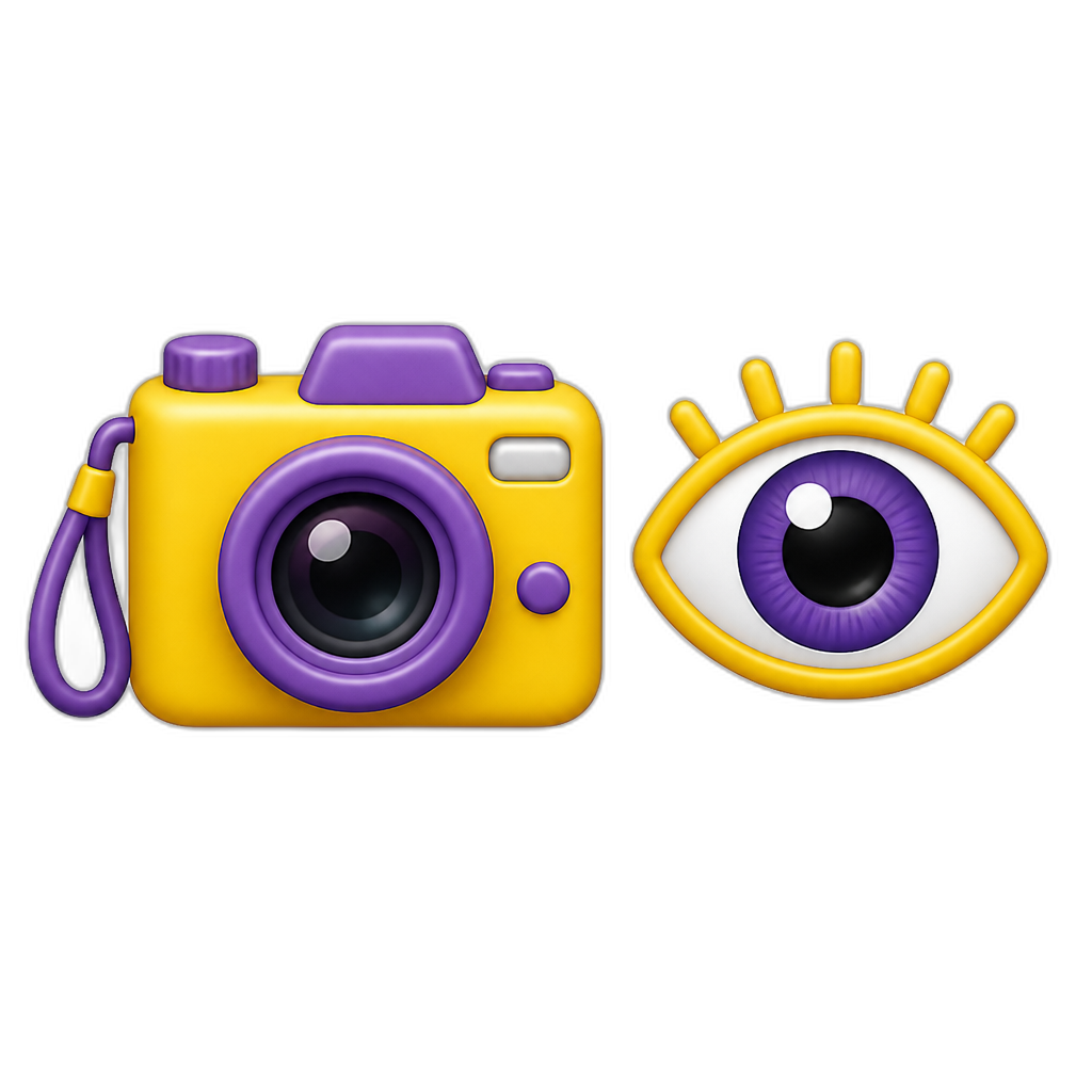 📷👁yellow and purple (toy story 5 snappy) - AI generated emoji