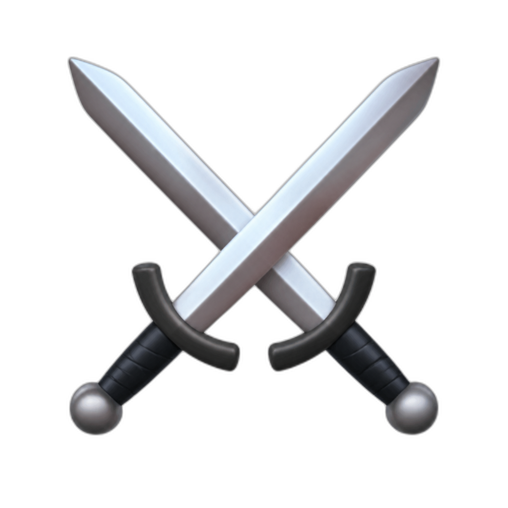 crossed swords - AI generated emoji
