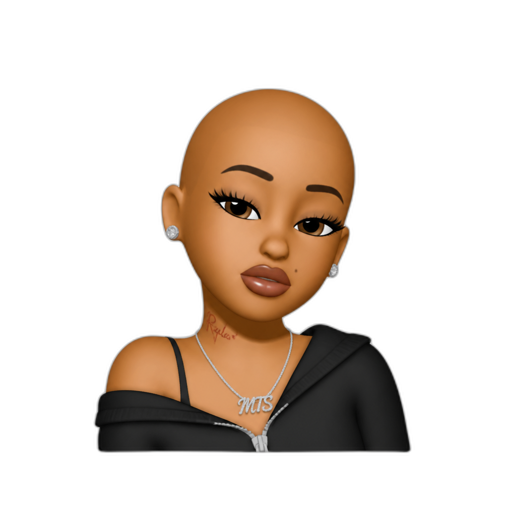 Mariah The Scientist but bald - AI generated emoji