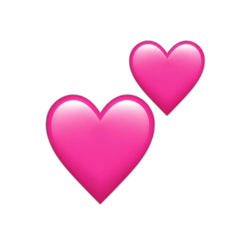 two hearts - AI generated emoji