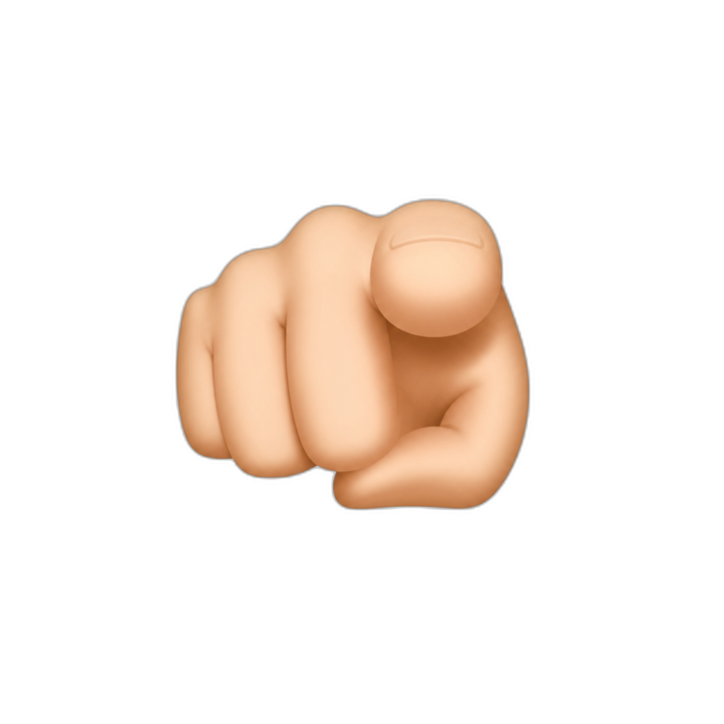 🫵🏻 generate this emoji in iphone style - AI generated emoji