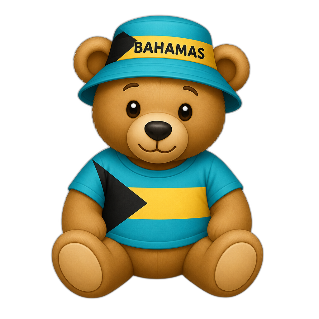 Create a Teddy bear who is a Bahamian - AI generated emoji