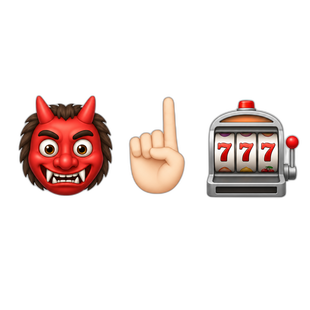 👹👆🏻🎰 - AI generated emoji