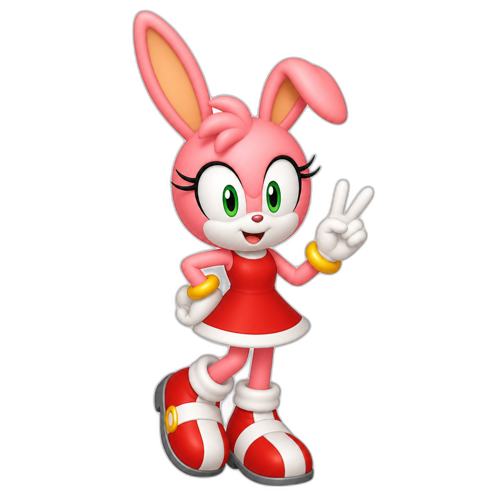 Cherry the Rabbit (Sonic OC) - AI generated emoji