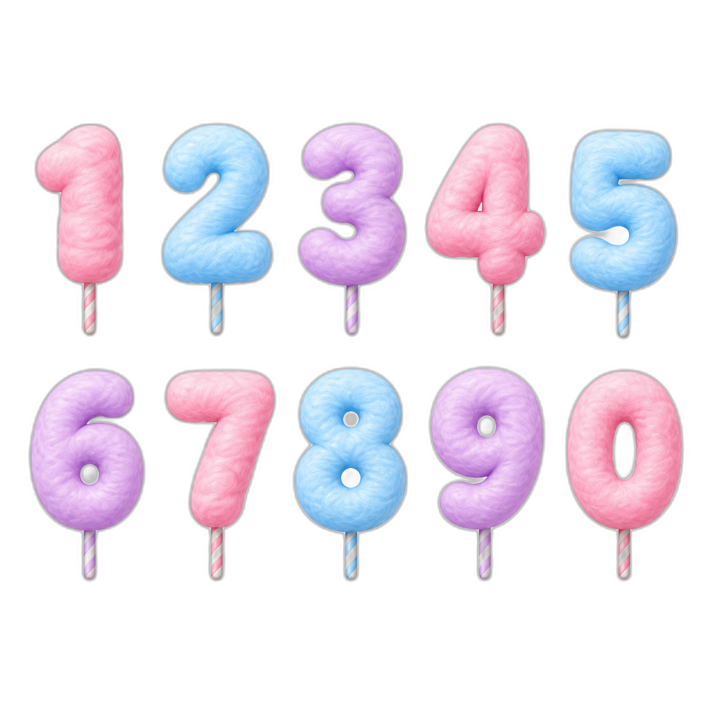 Cottoncandynumbers - AI generated emoji