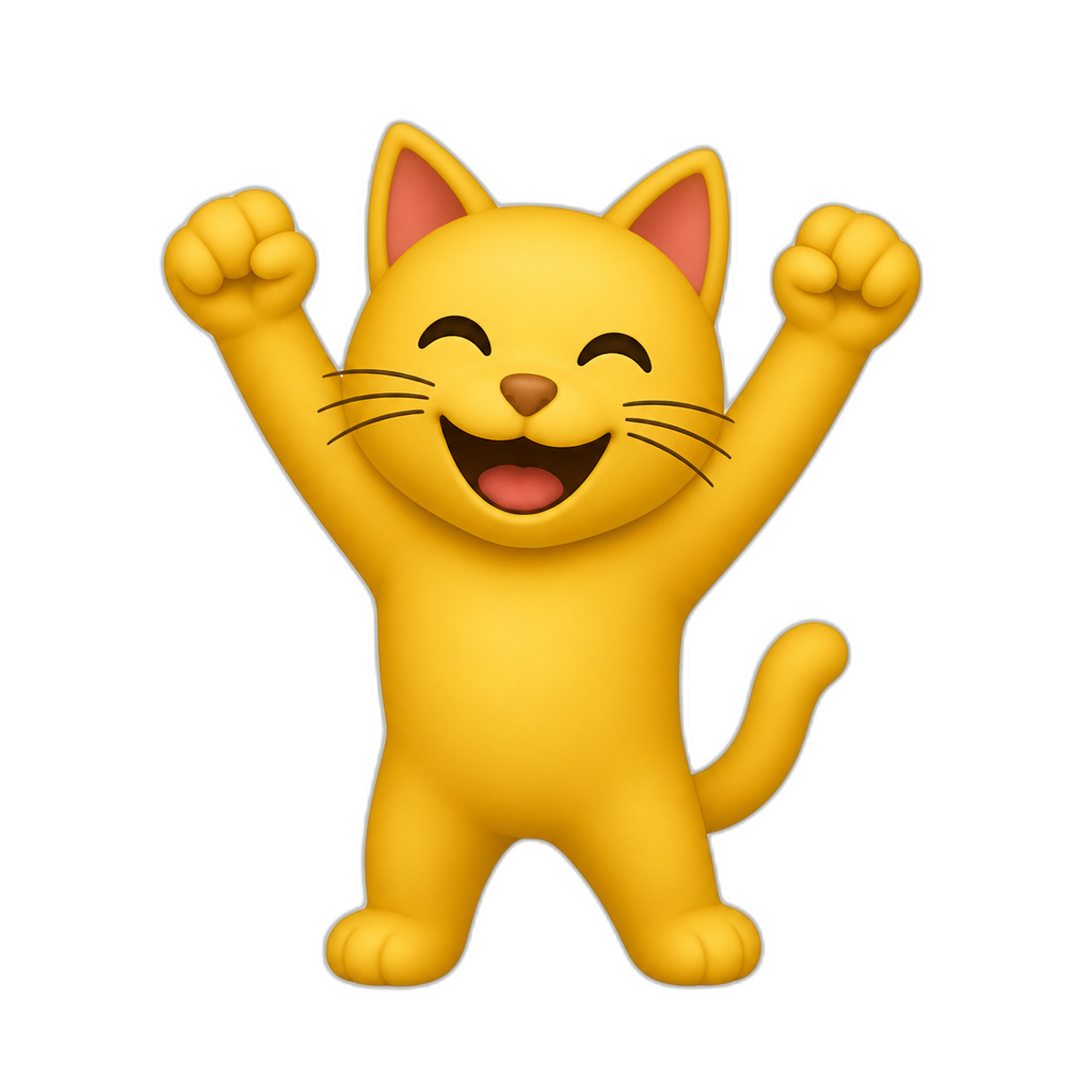 victorious cat - AI generated emoji