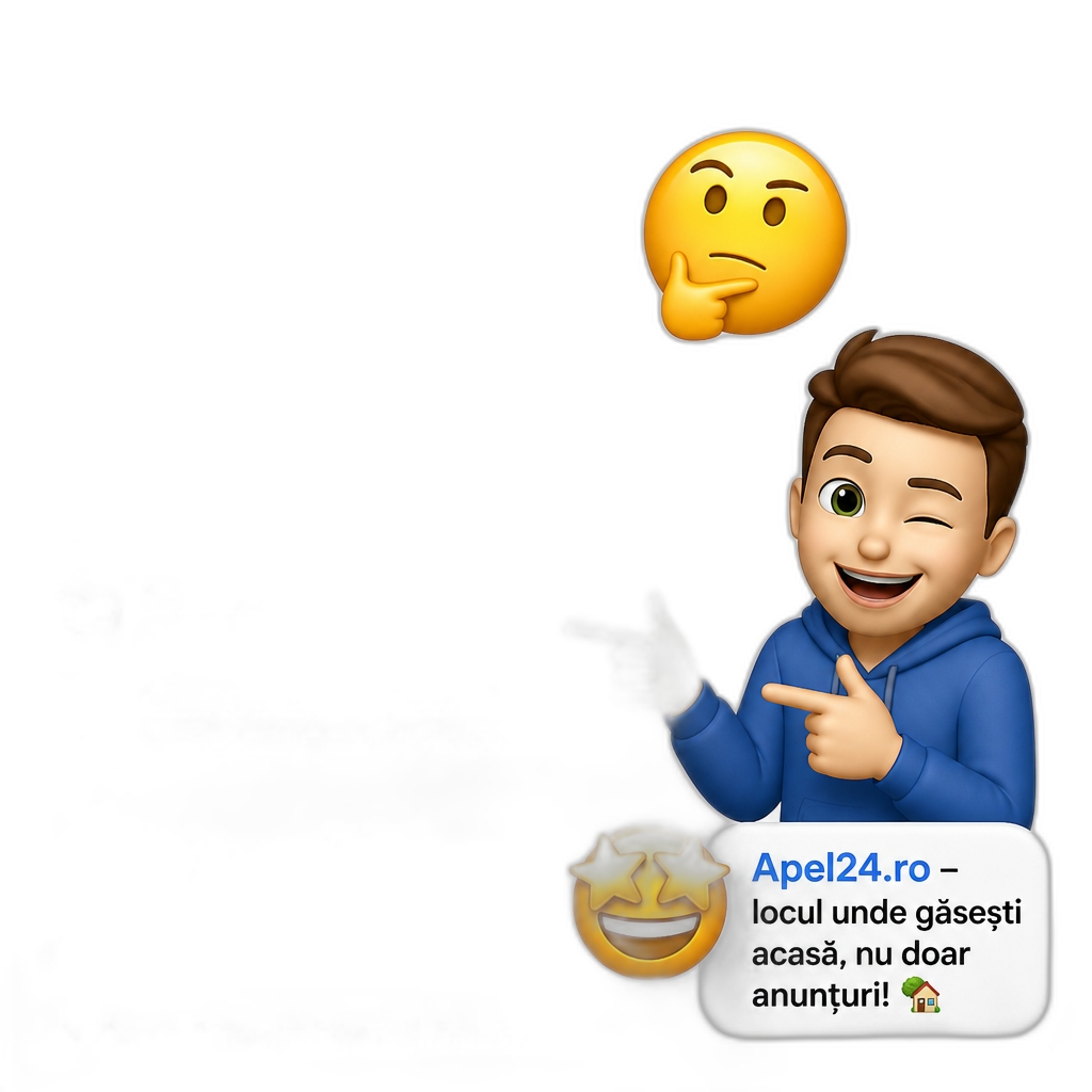 Creaza o reclama haioasa la saitul Apel24.ro Anunturi Imobiliare - AI generated emoji