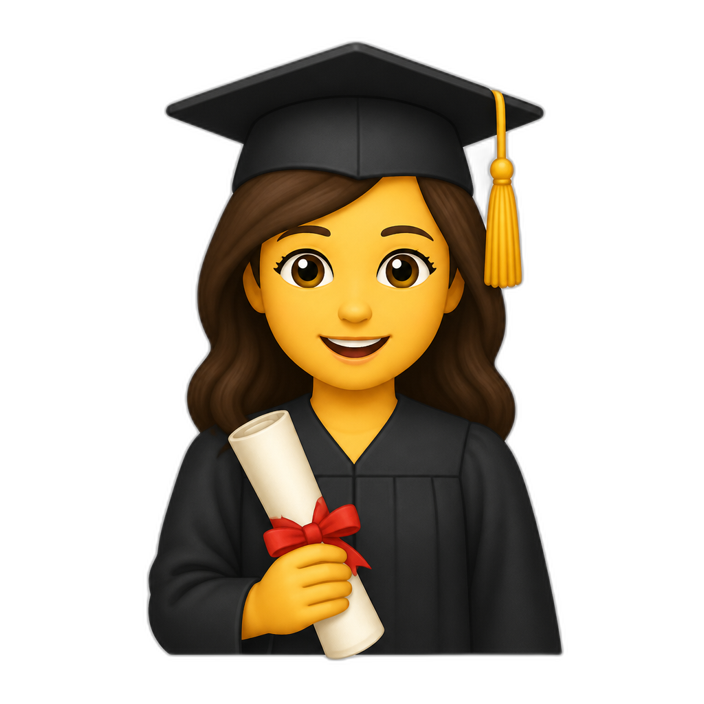 Woman graduated with dilompa - AI generated emoji