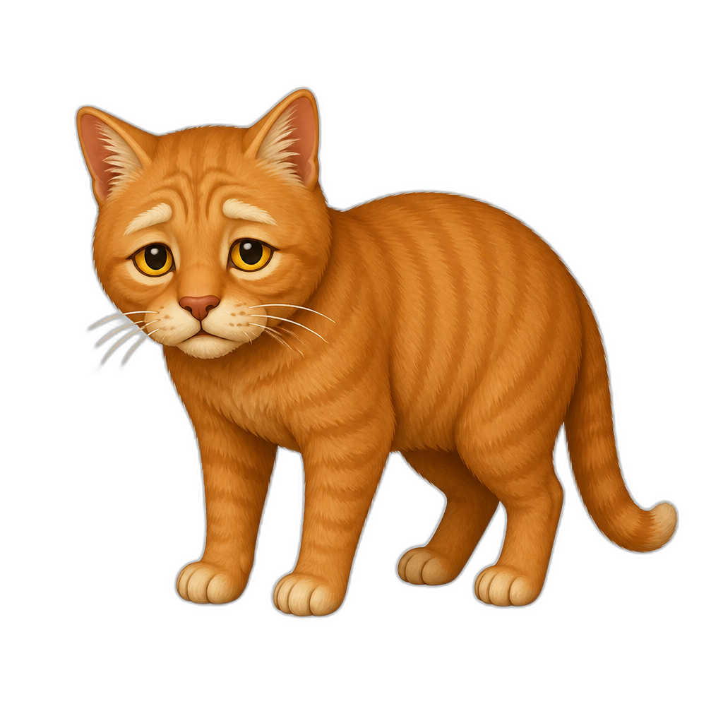 Gata roja vieja - AI generated emoji